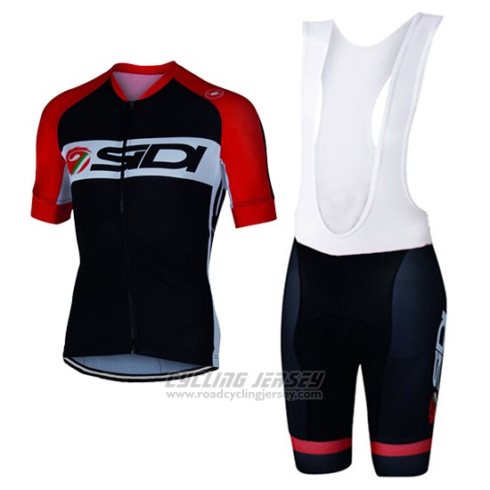 2017 Cycling Jersey Castelli SIDI Black Short Sleeve and Bib Short